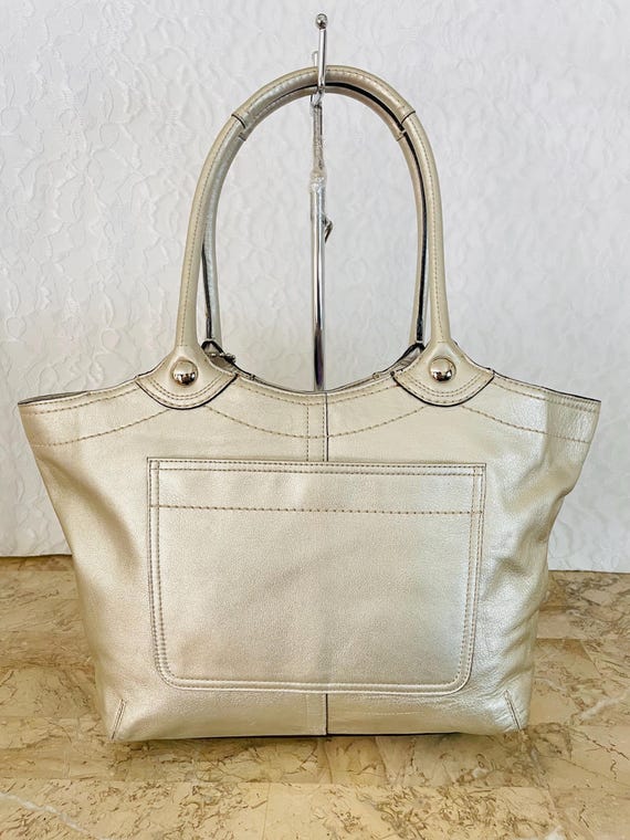 LIMITED EDITION Coach Bleecker Legacy Metallic Light Silver