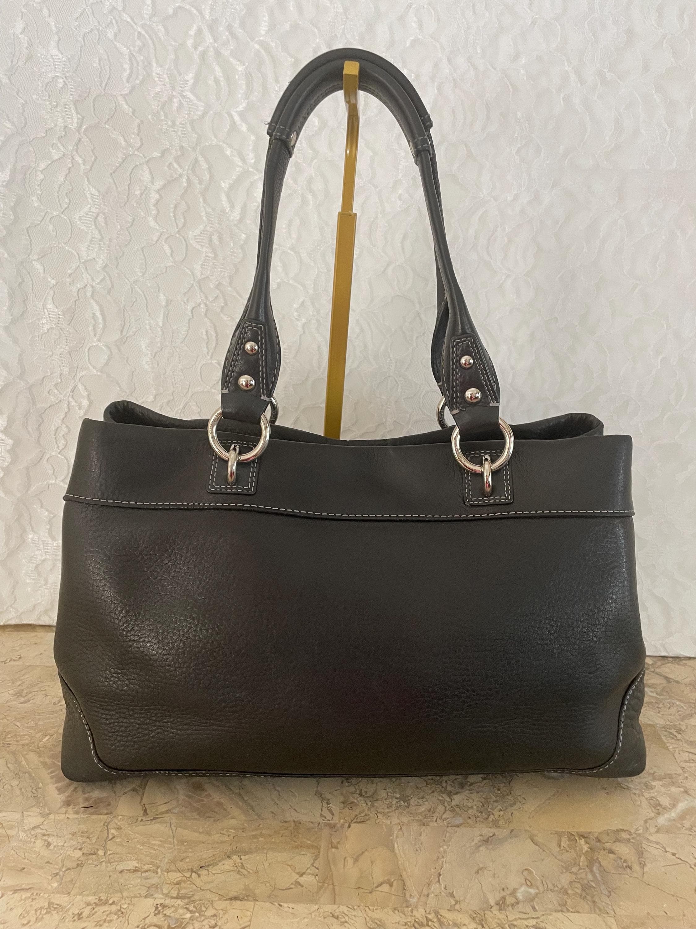 Vintage Coach Penelope Black Pebble Leather Shoulder Bag