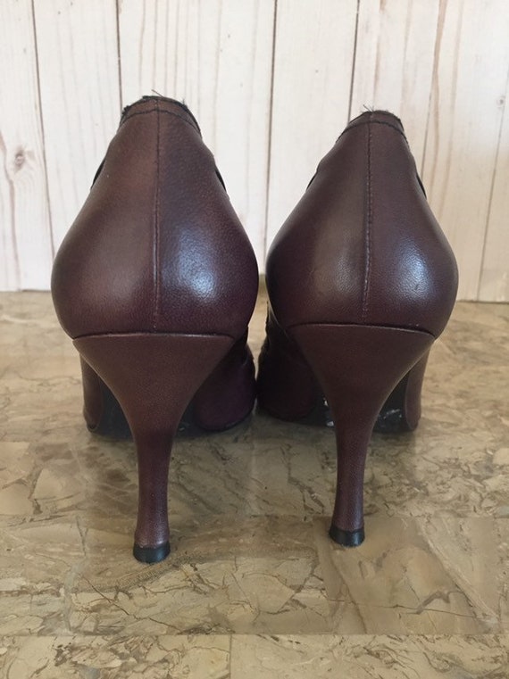Pura Lopez burgundy leather shoes - image 6