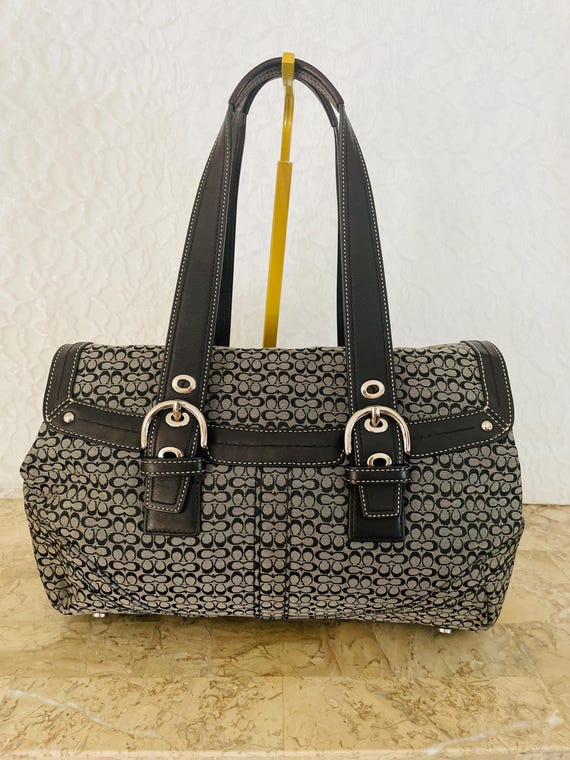 バッグ Coach Soho Shoulder bag Signature Black Coach 6314 Black Signature C Soho Shoulder Bag – Rediscover