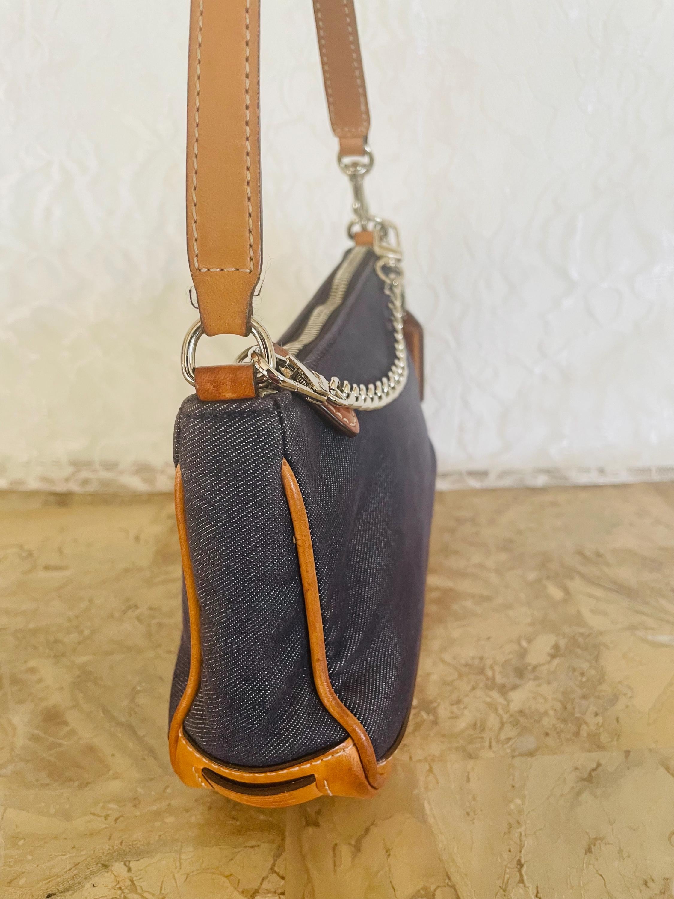 バッグ COACH handbag leather y2k shoulder deni COACH Vintage Y2K Demi Mercer Luxury Designer Nylon Shoulder