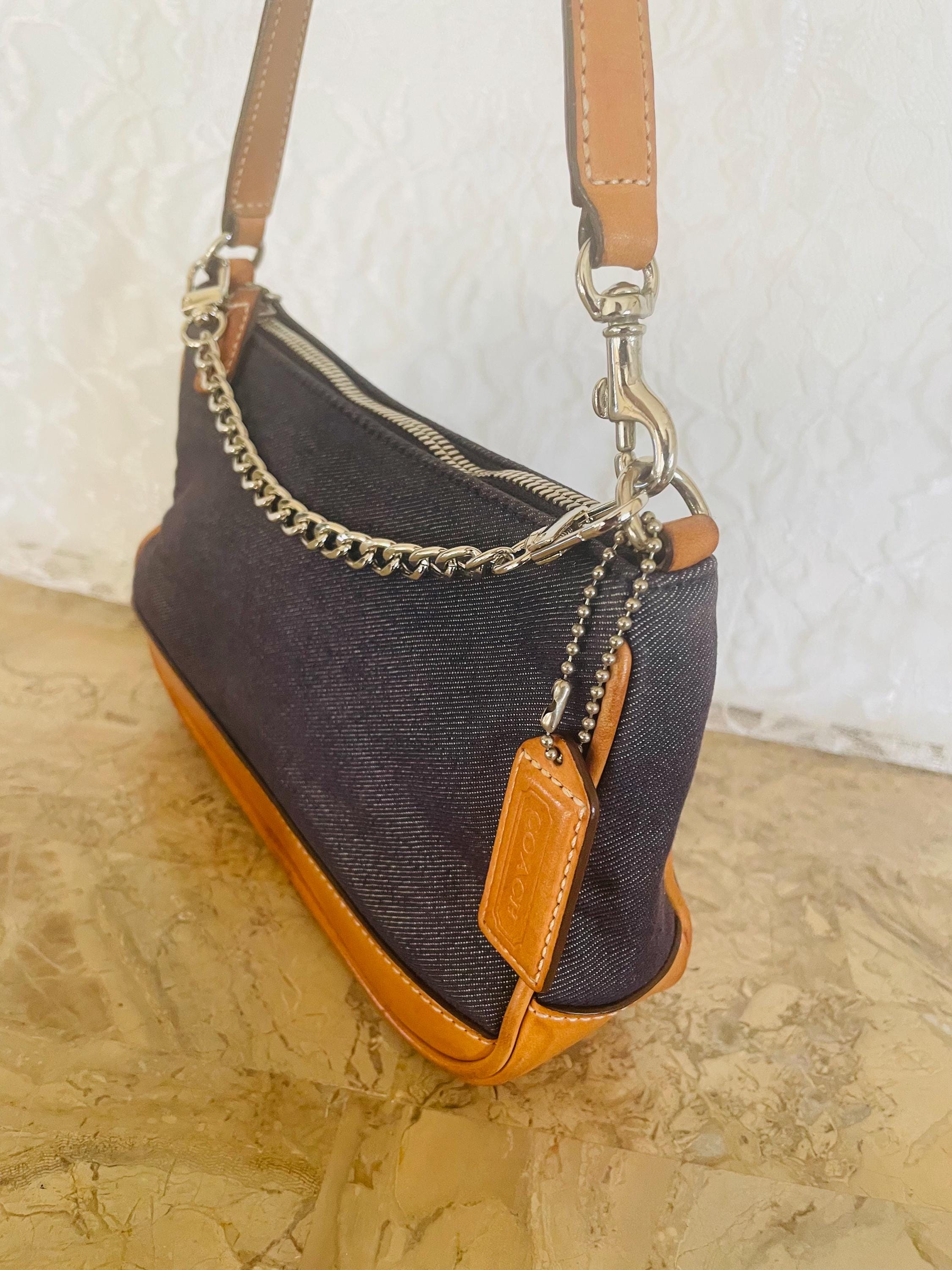 バッグ COACH handbag leather y2k shoulder deni Coach Denim Vintage