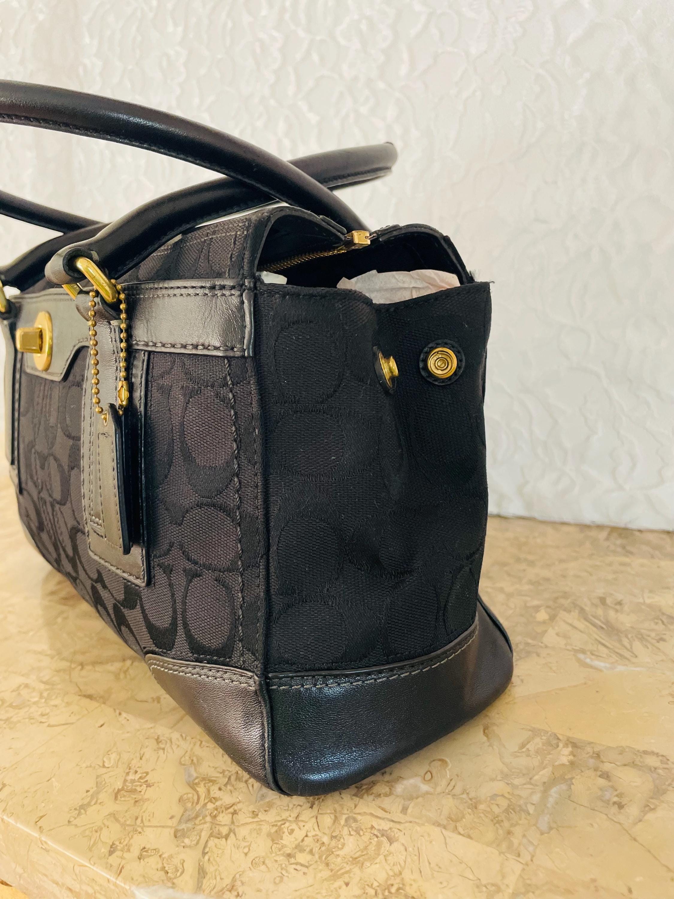 Coach Signature Black Hampton Flap Bag 11062 Satchel/carryall - Etsy