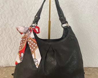 Coach Vintage Black Leather Shoulder Bag - Etsy