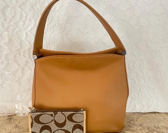 バッグ Vintage coach large bronze signature Rare Coach Signature C Metallic Canvas / Lurex Leather Bronze