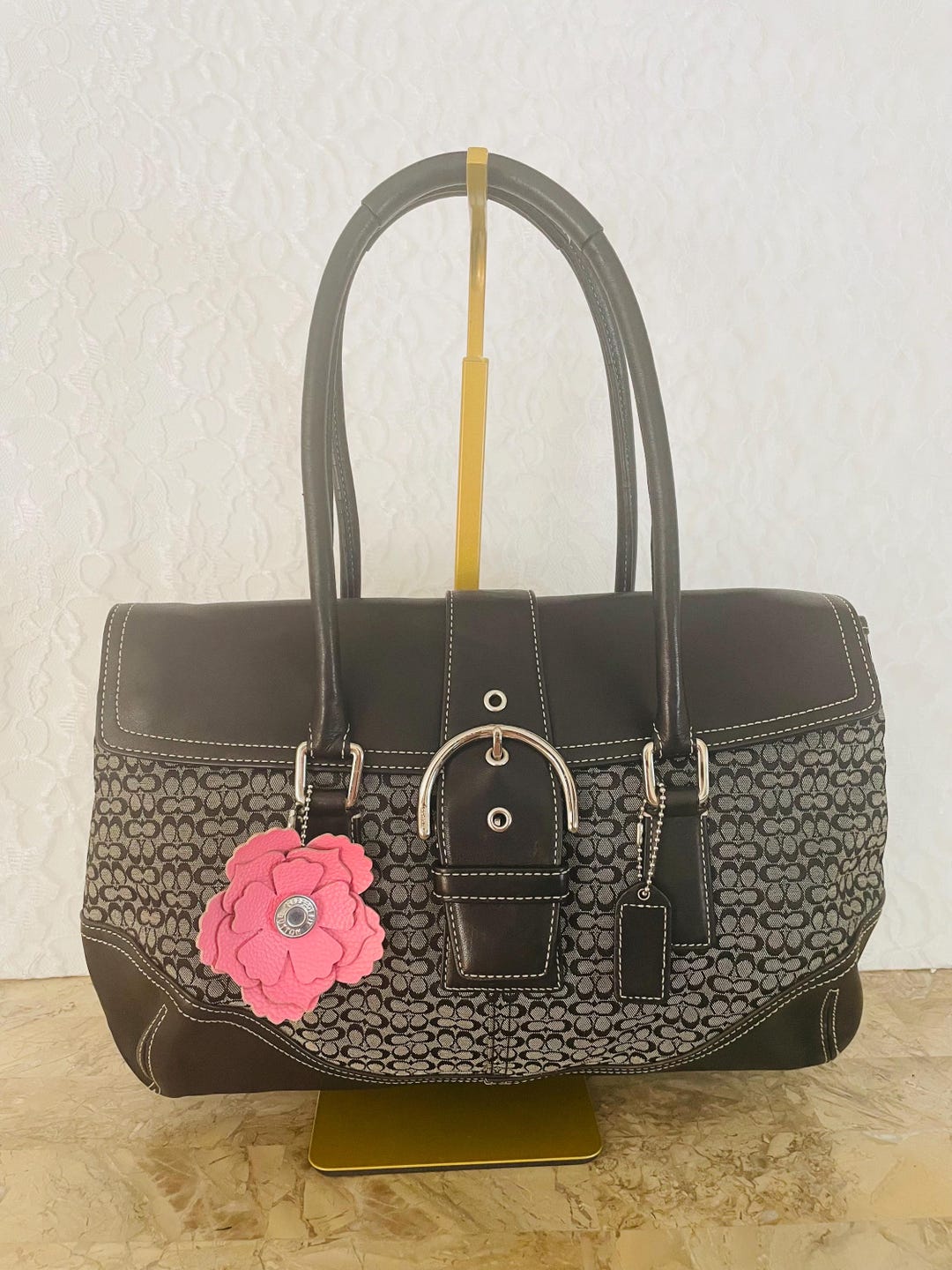 セール✨COACH soho signature handbag leather Coach Soho Bag 25 in Crystal Signature Jacquard | eBay