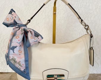Rare Coach Signature C Metallic Canvas / Lurex Leather Bronze