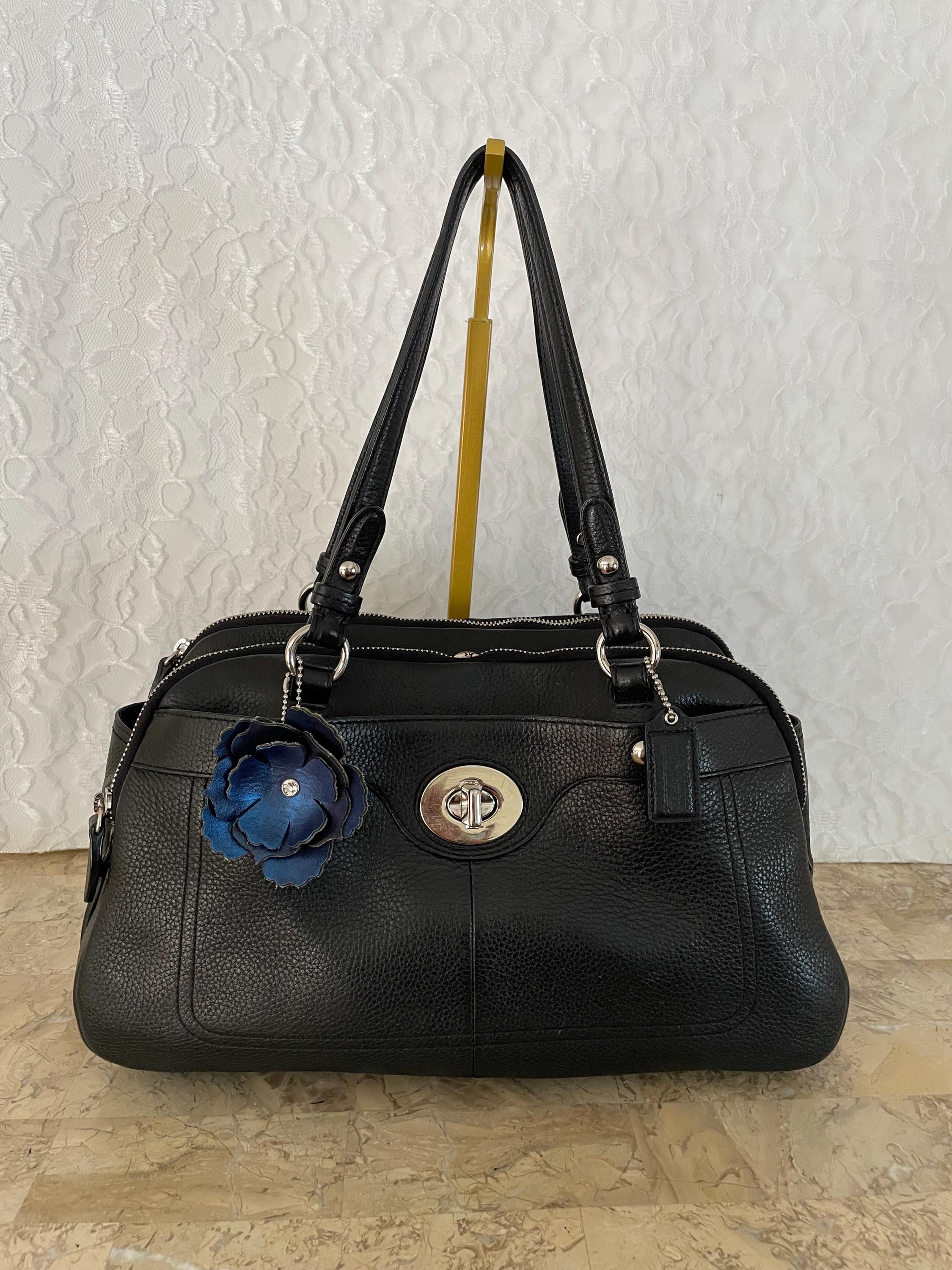 Vtg COACH Penelope Black Leather Satchel Bag F16529 - Etsy