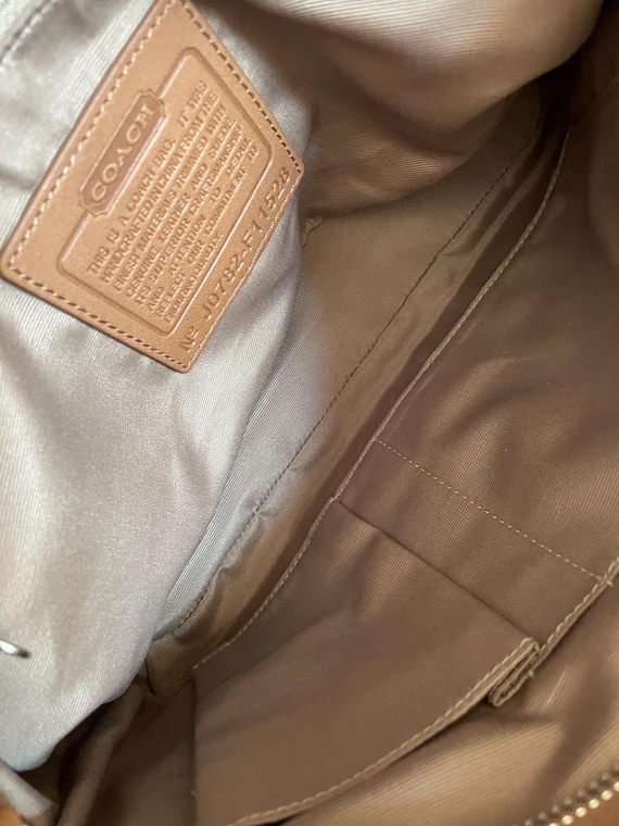 Vintage COACH Striped Patchwork Convertible Shoul… - image 7