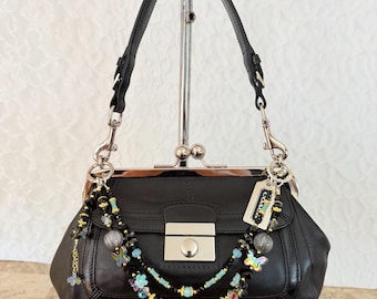 Vtg Coach Hampton Black Shoulder Bag 8A67 - Etsy