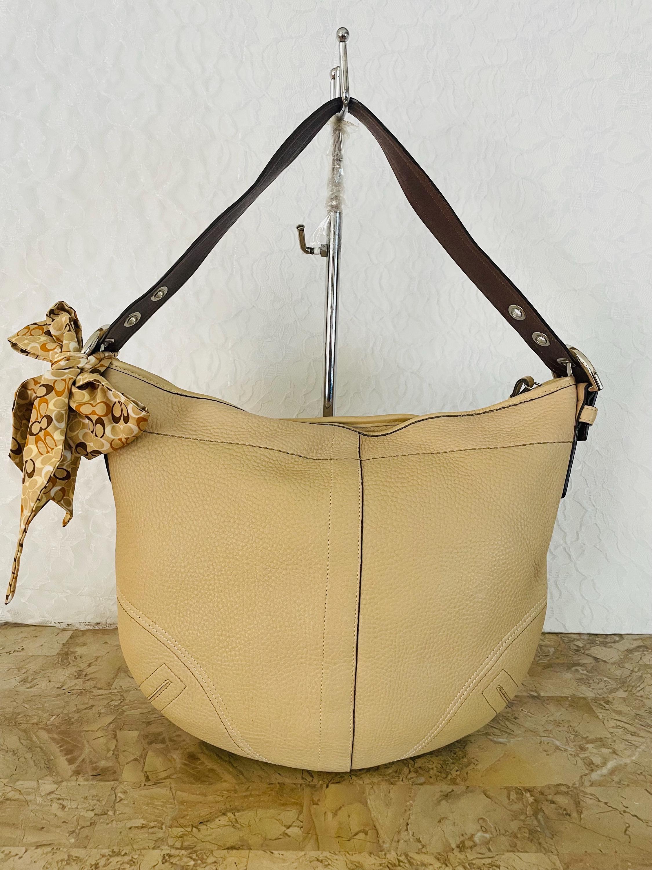 Vintage Coach Suede soho hobo オールドコーチ Vintage Coach Soho Shoulder Bag Buckle Flap Leather and Dark