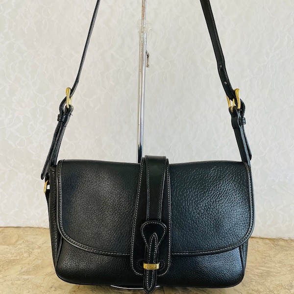 Rare Dooney AND Bourke Equestrian AWL crossbody/shoulder bag Black color