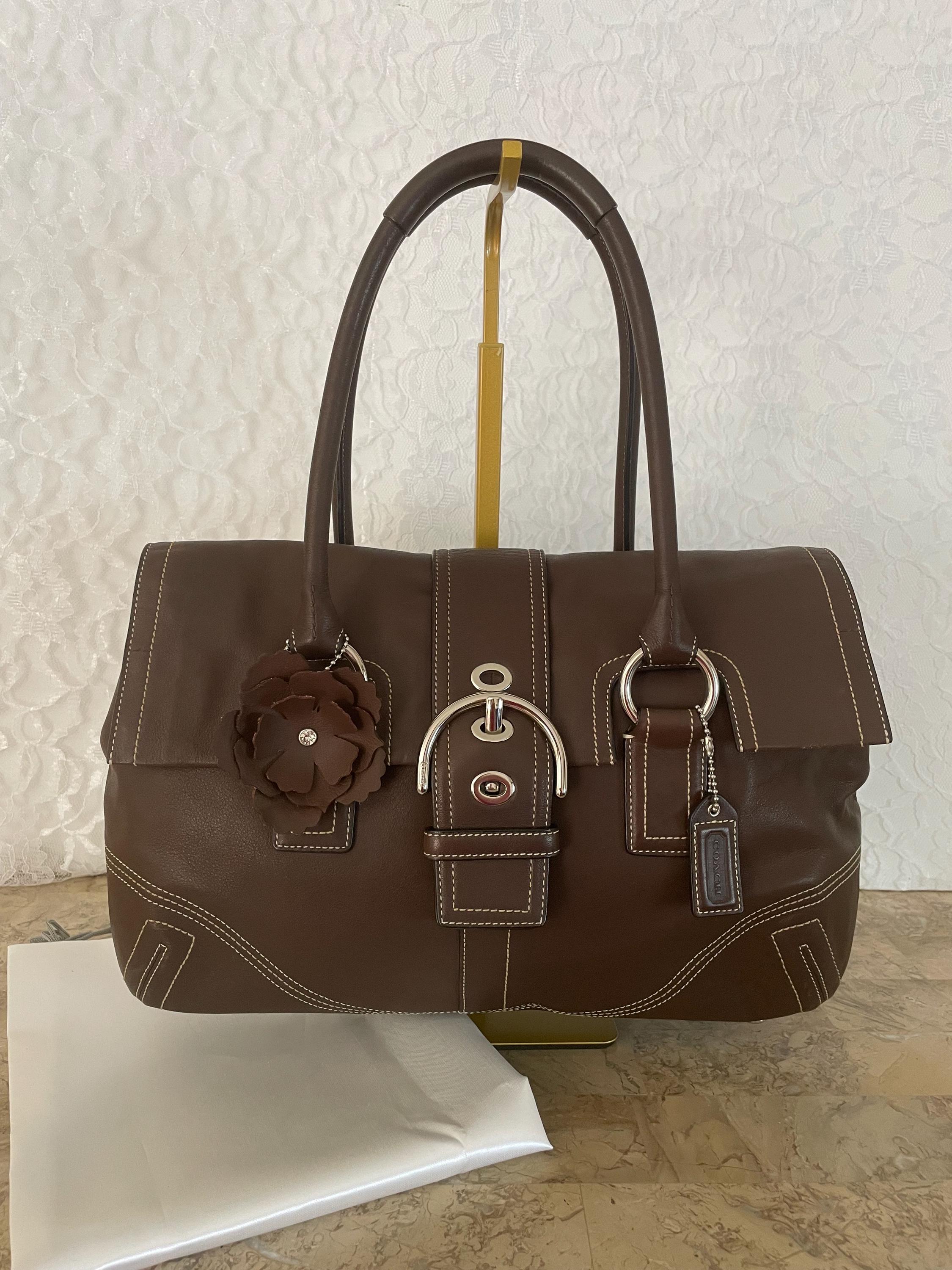 希少色　Vintage Coach Hampton satchel bag Vintage Coach Hampton satchel purse. Tan leather | Depop