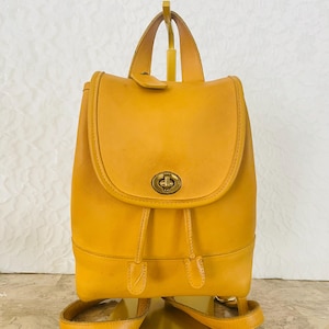 Vintage Coach Daypack/backpack Mini Bag in Mustard  display picture 1