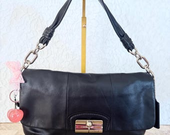 Vintage Y2K Coach Kristin 14755 black Leather small Shoulder Bag