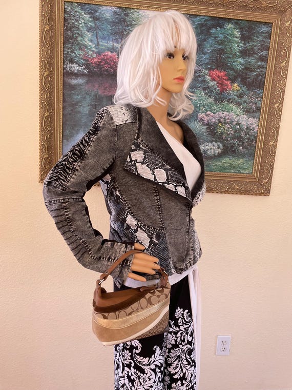 Vintage COACH Striped Patchwork Convertible Shoul… - image 3