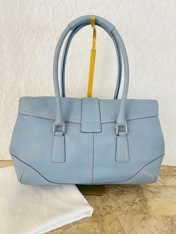 Coach SOHO Light Blue Leather Shoulder Bag Handbag 9569 - Etsy