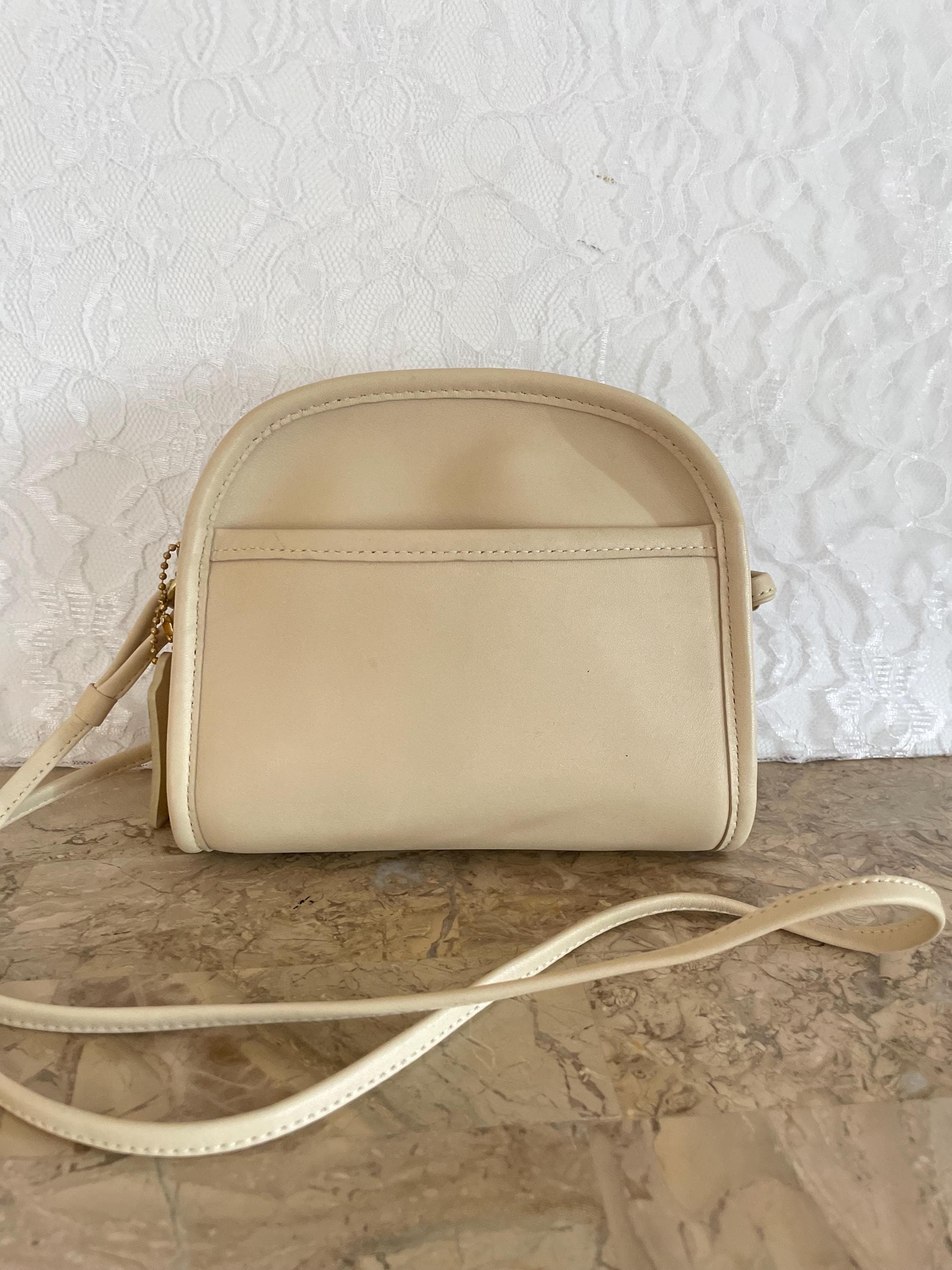 Vintage Coach Abby Cream Leather Mini Crossbody Bag 9017 - Etsy
