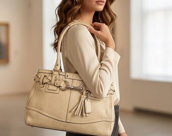 バッグ COACH 12515 Signature Shoulder Bag Gold Rare Coach Signature C Metallic Canvas / Lurex Leather Bronze