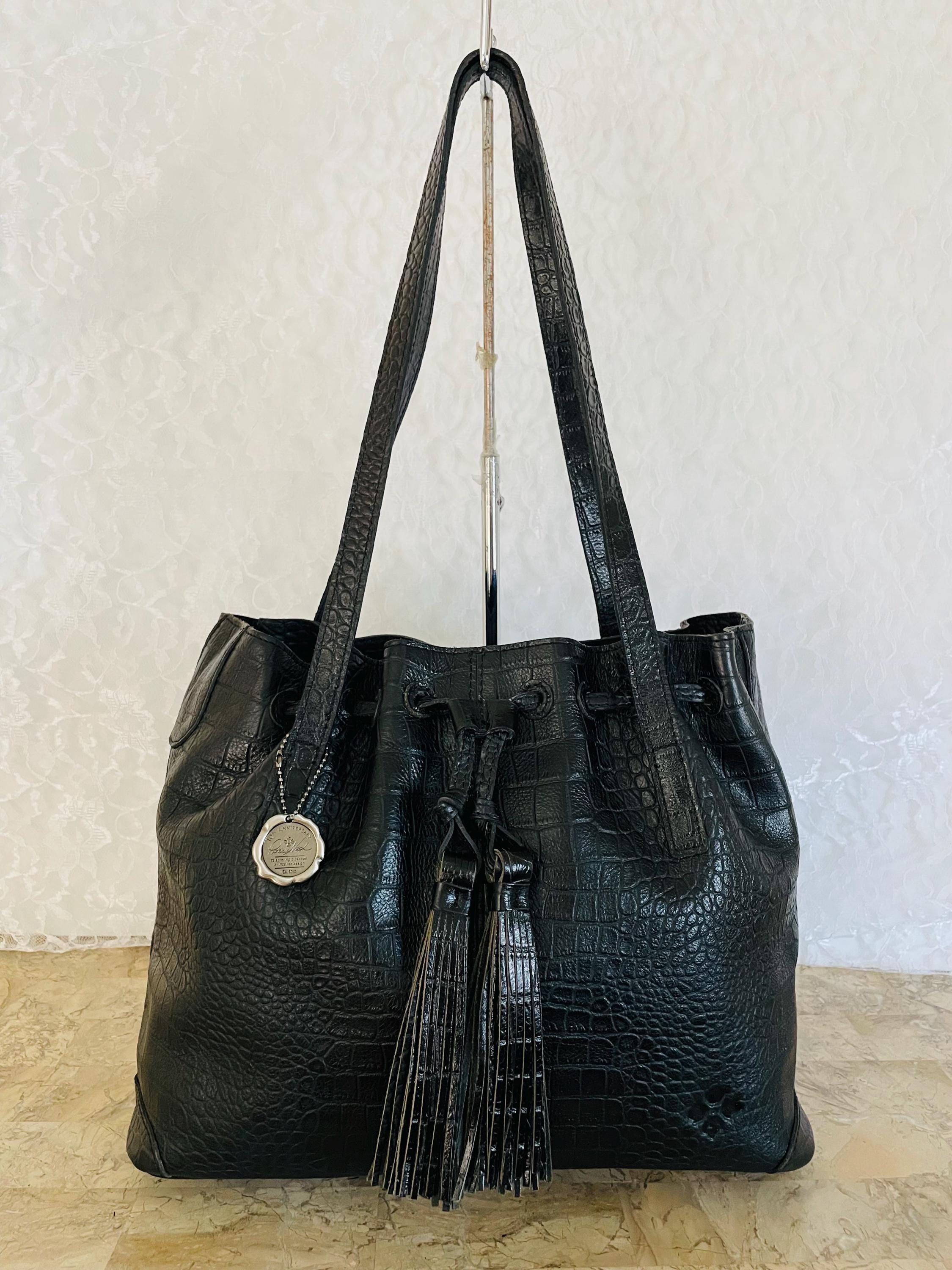 Vintage COACH Lula's Legacy Black Leather Drawstring Bucket
