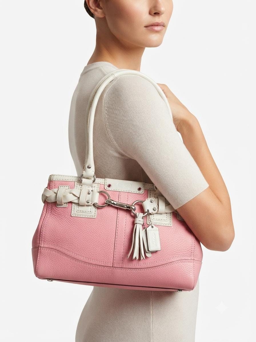 Coach Pink Hampton Bag - Etsy
