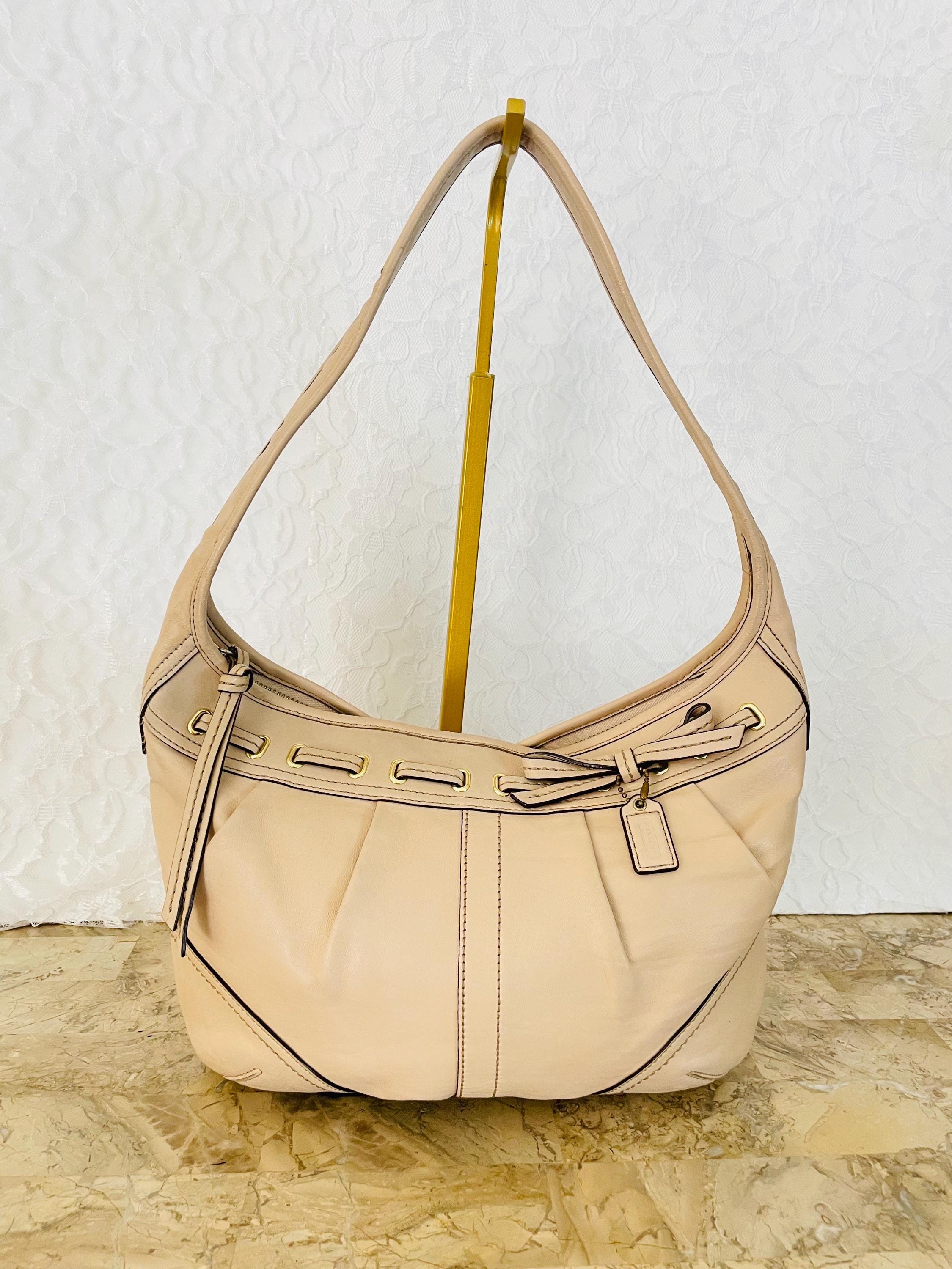 バッグ COACH mini hobo accessory porch hand bag バッグ COACH mini hobo accessory porch hand bag Orange leather