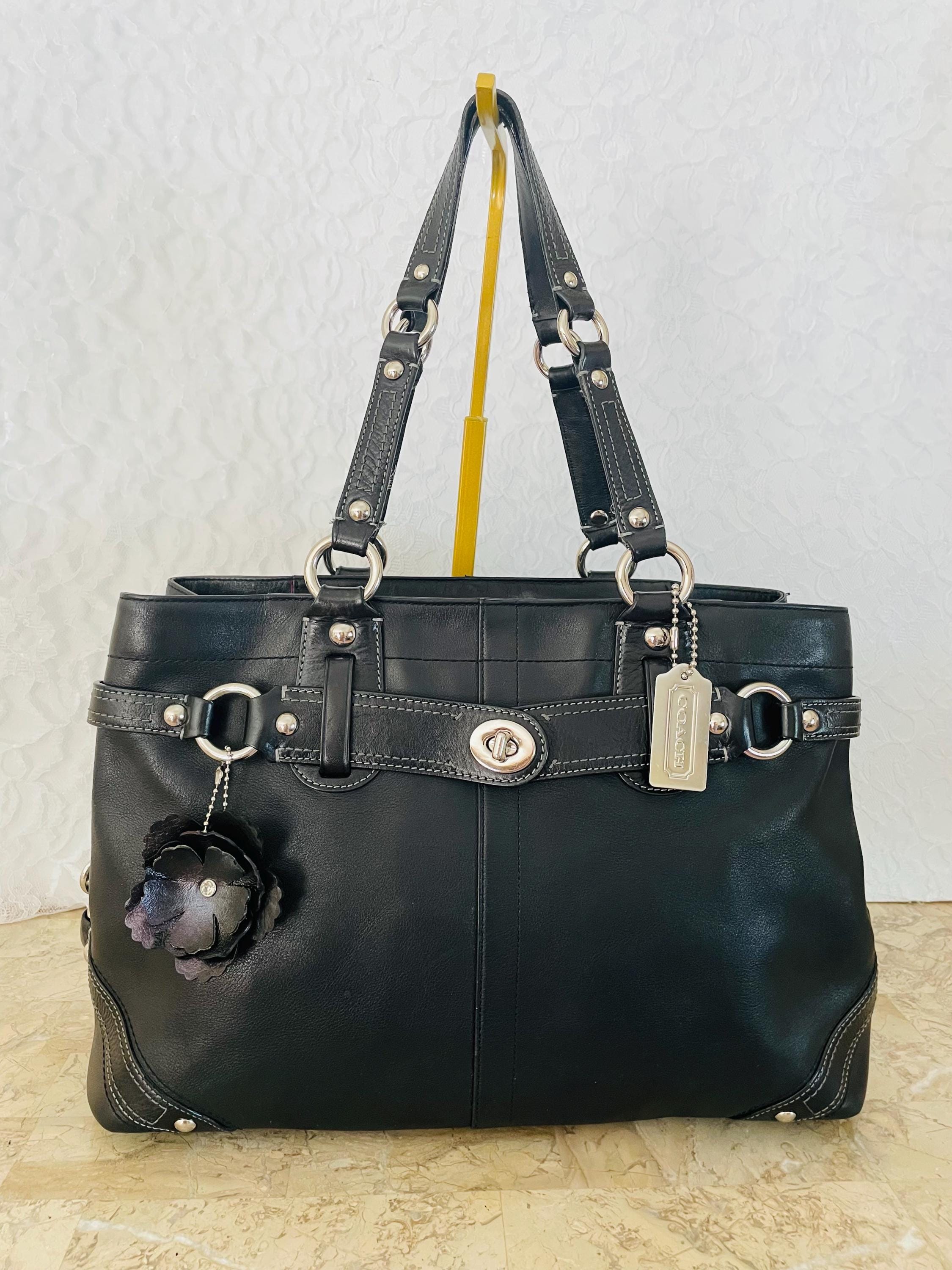 Coach Polish Coach Market Tote Black Coach Purse: 13235 Black
