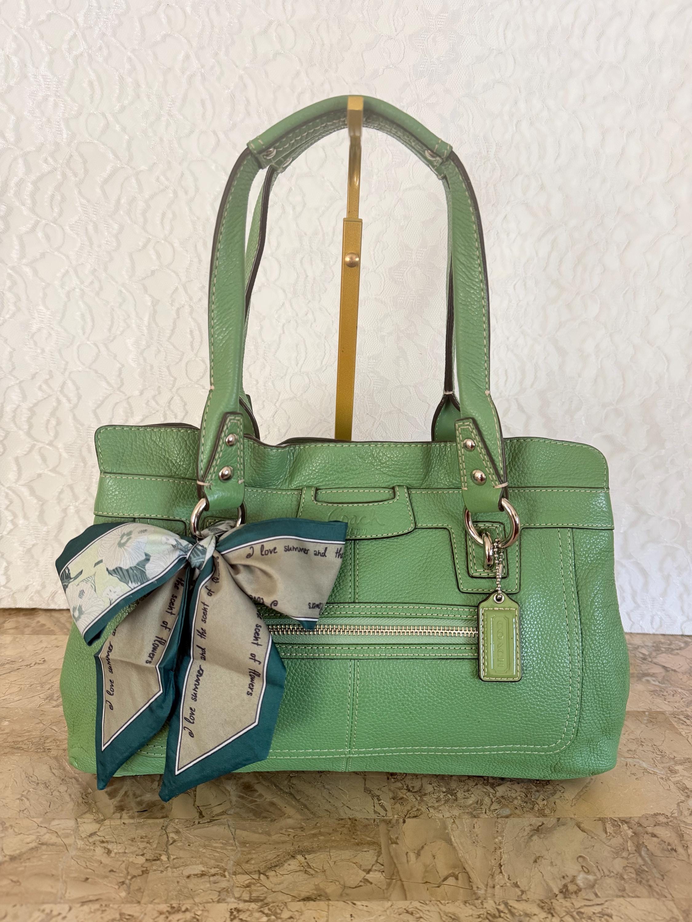 Vintage Coach Green Bag - Etsy