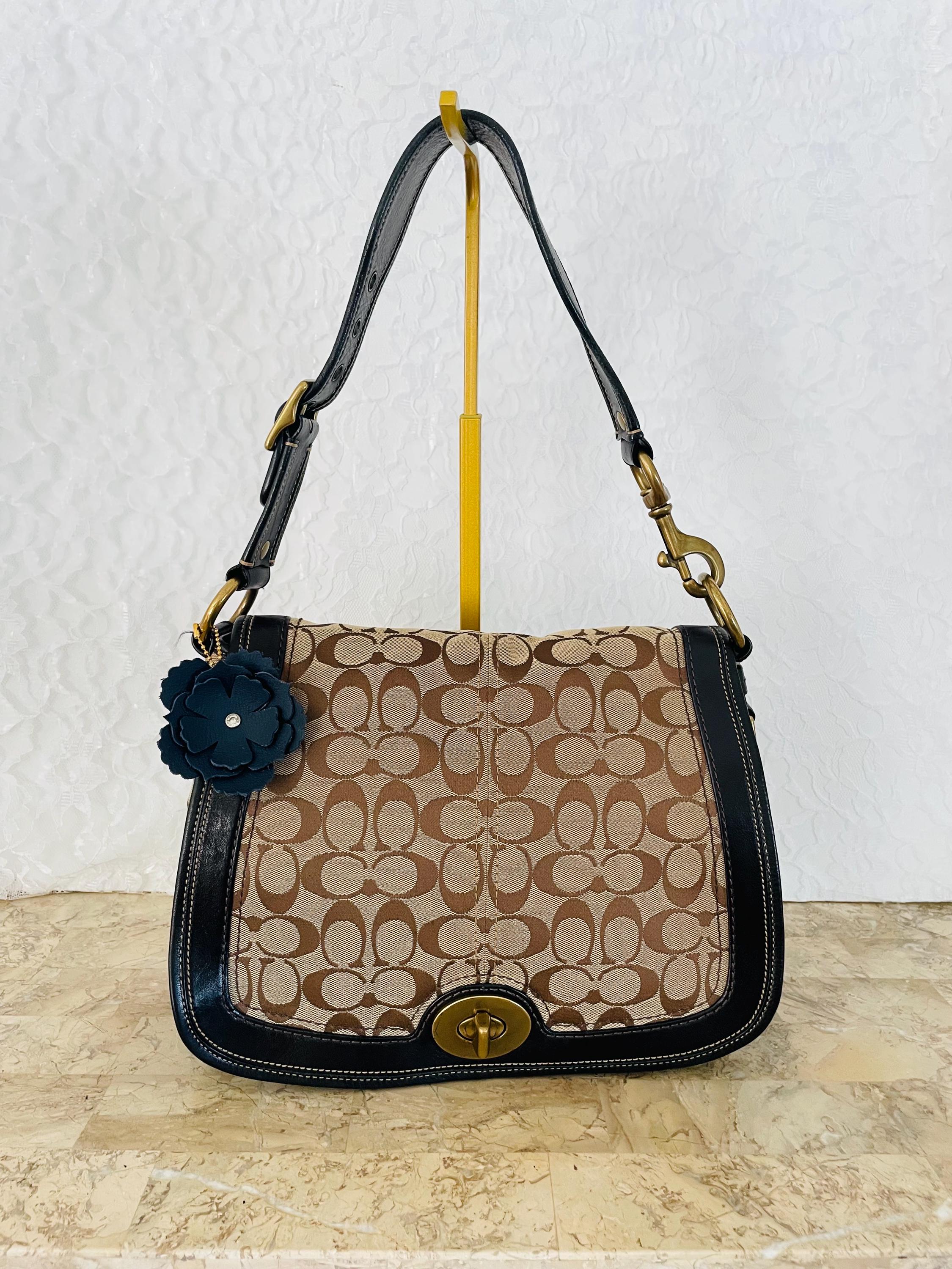バッグ COACH Legacy 65th Black Shoulder Bag Coach Saddle Bag Legacy 65th Anniversary Vachetta Black