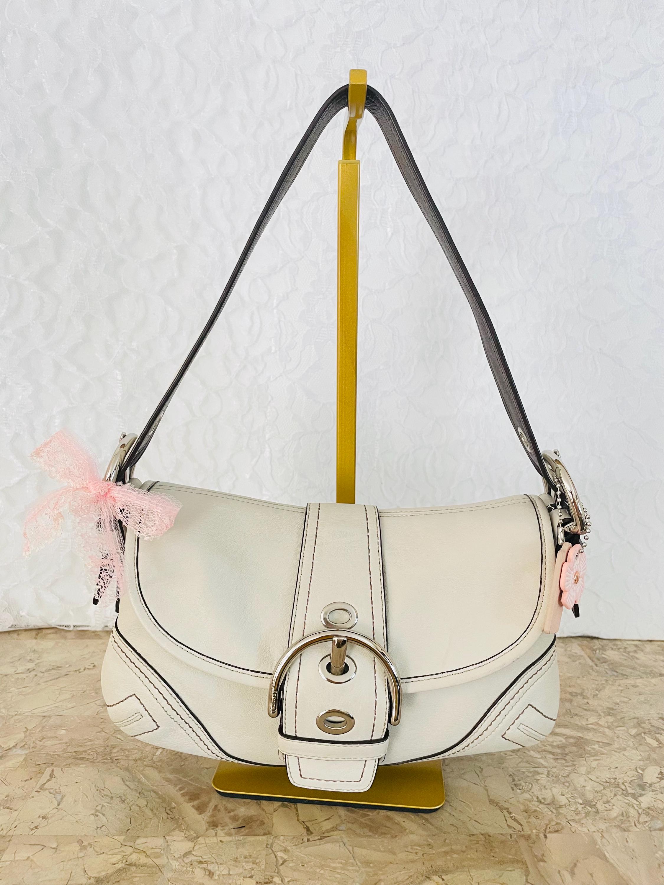 バッグ Coach soho hand bag Signature flap y2k Vintage Y2K Coach Brown Soho Flap Signature Mini Shoulder
