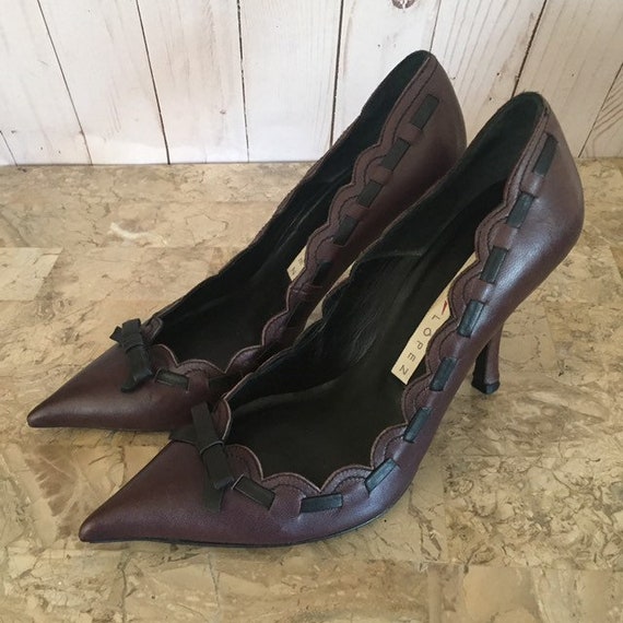 Pura Lopez burgundy leather shoes - image 4