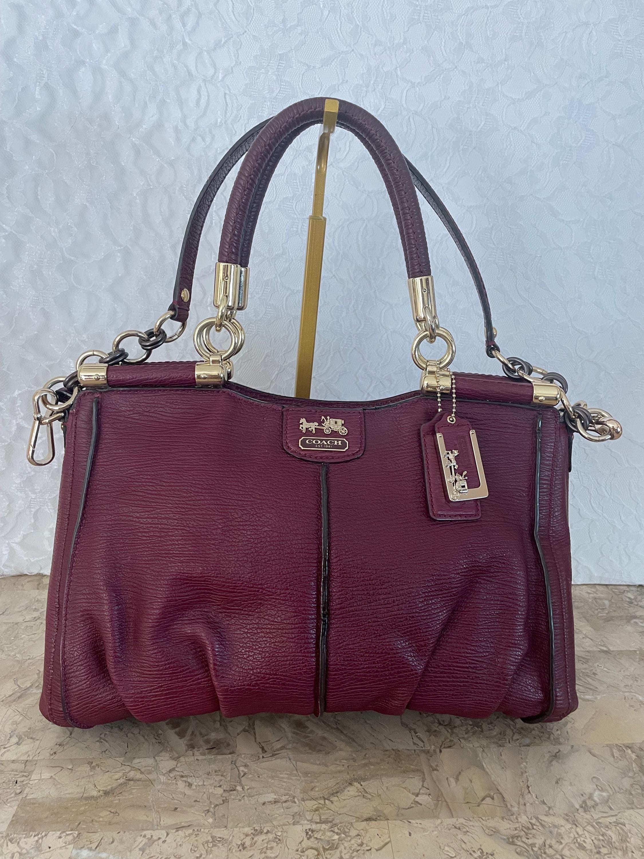COACH バーガンディ 2wayバッグ COACH コーチ 89143 馬車柄 2WAY ハンドバッグ PVC レディース