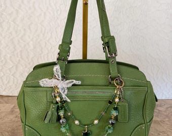 COACH 11422 Bleecker Lime Duffle Bucket Bag Shoulder Bag 