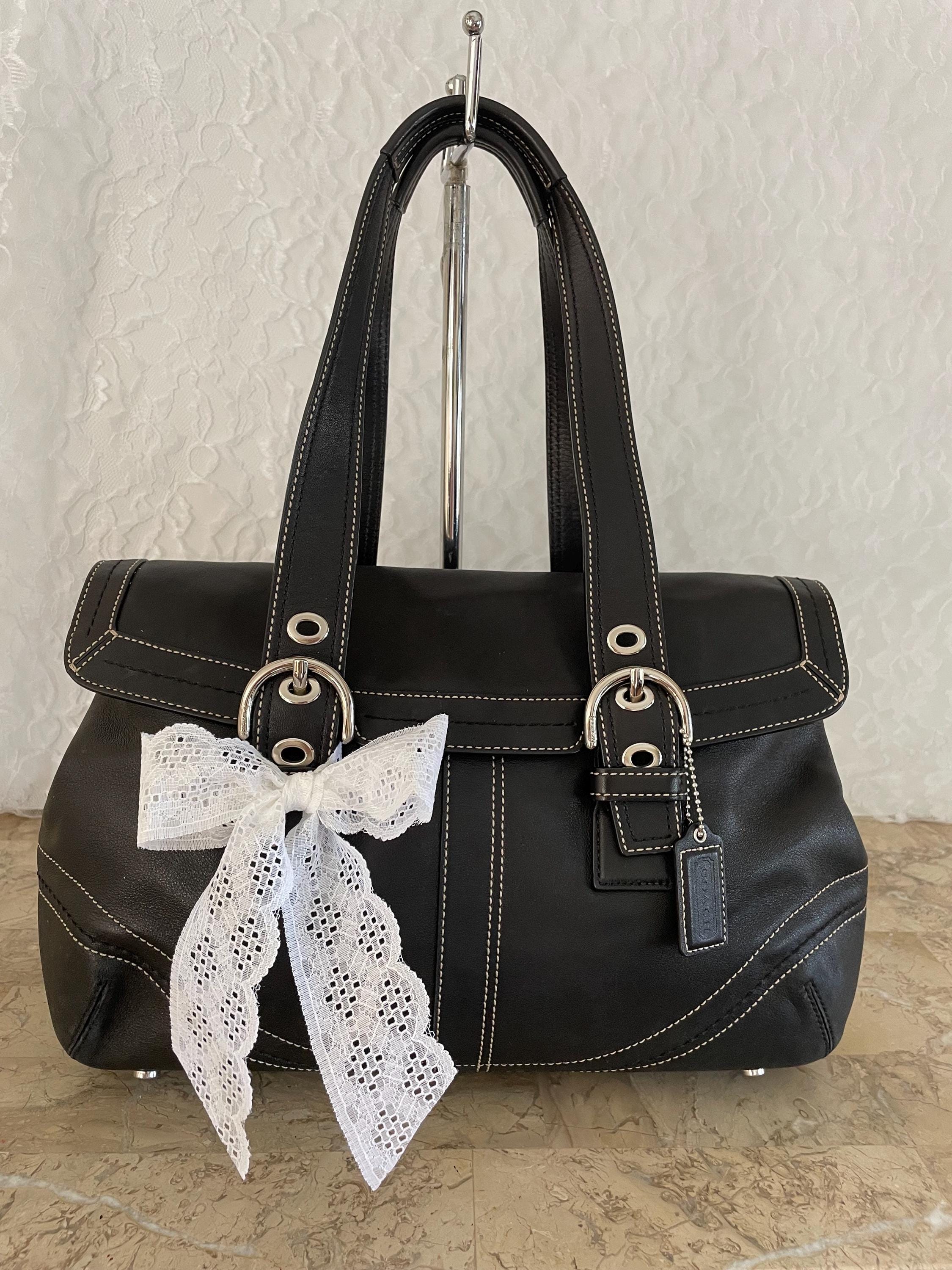 バッグ coach leather soho hand bag black Coach 1453 Black Leather Soho Slim Duffle Medium Shoulder