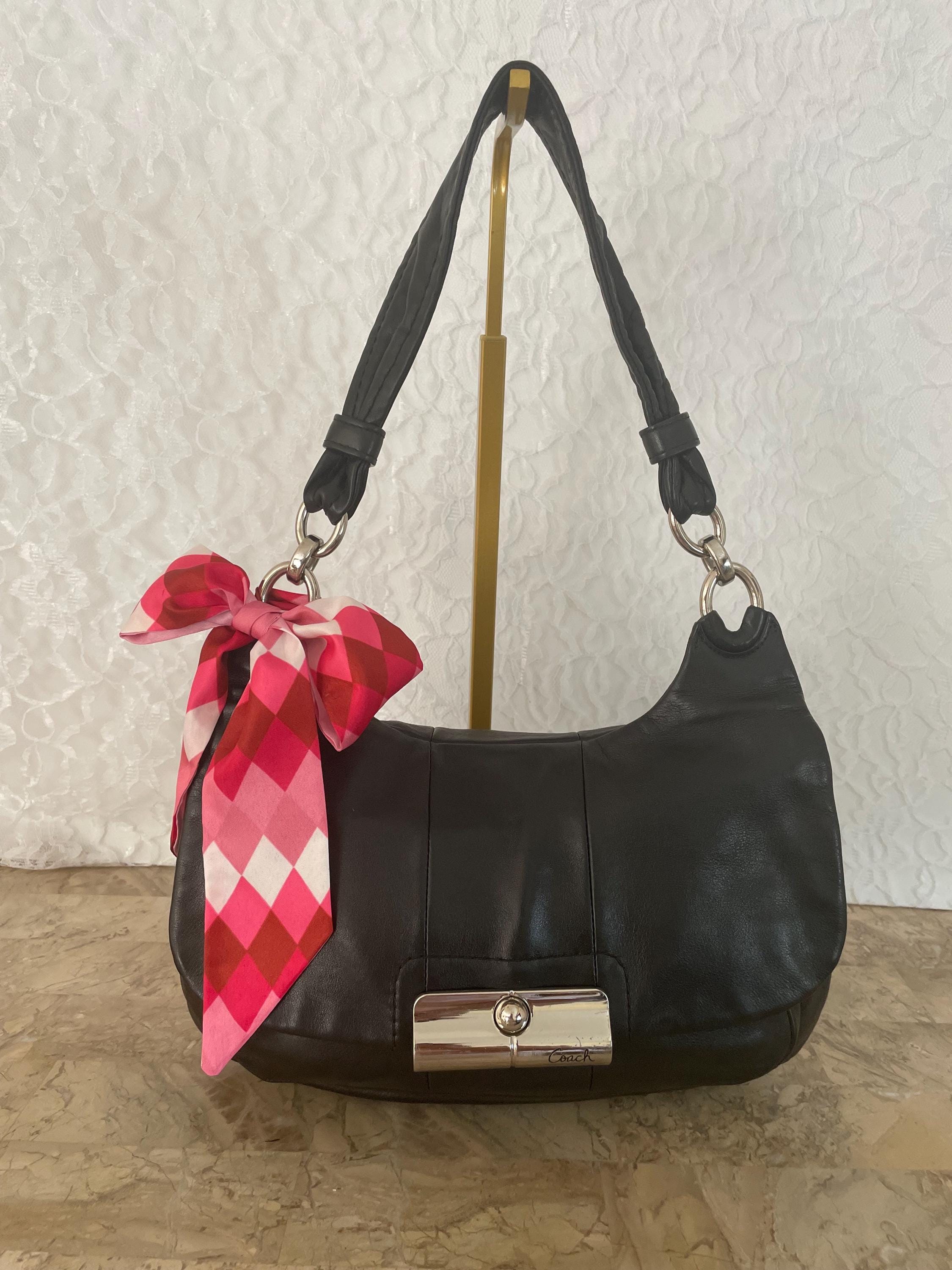 Vintage Y2K Coach Kristin 16931 Black Leather Small Shoulder