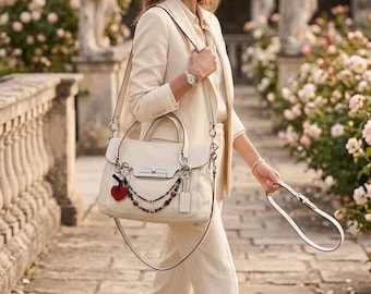 Coach Ltd Hamptons Lindsay Leather Flap Shoulder Bag Satchel 12442