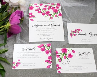 tulip wedding invitations etsy tulip wedding invitations