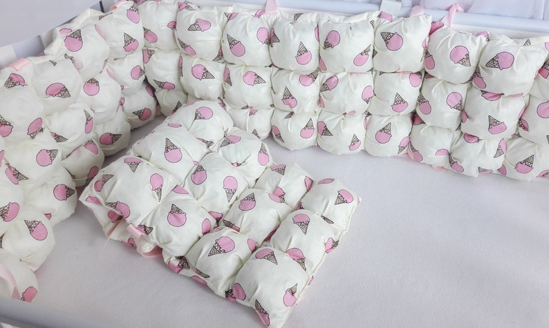 cream cot bumper