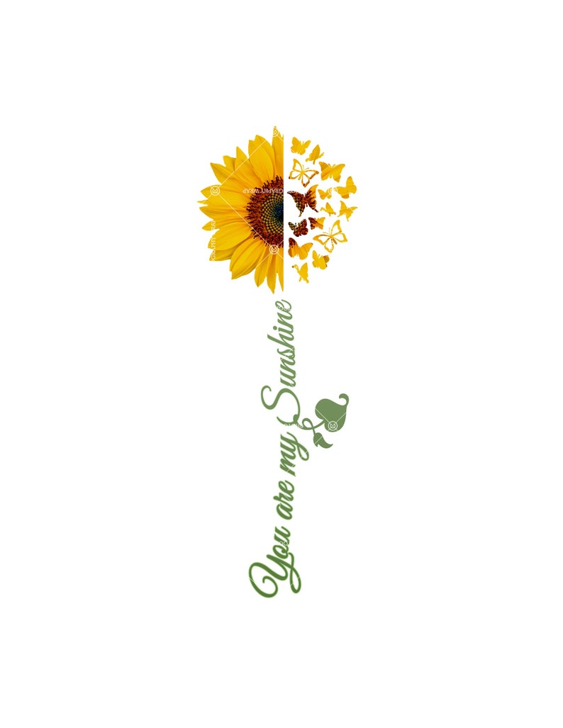 Download Sunflower Butterflies Half Sunflower PNG You are my ...