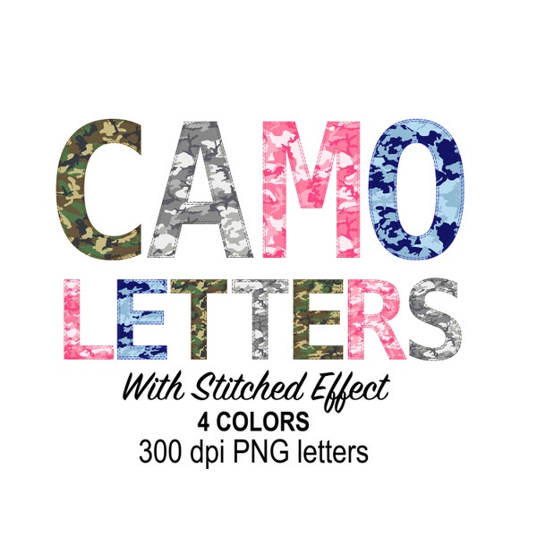 Camo Letters - Etsy