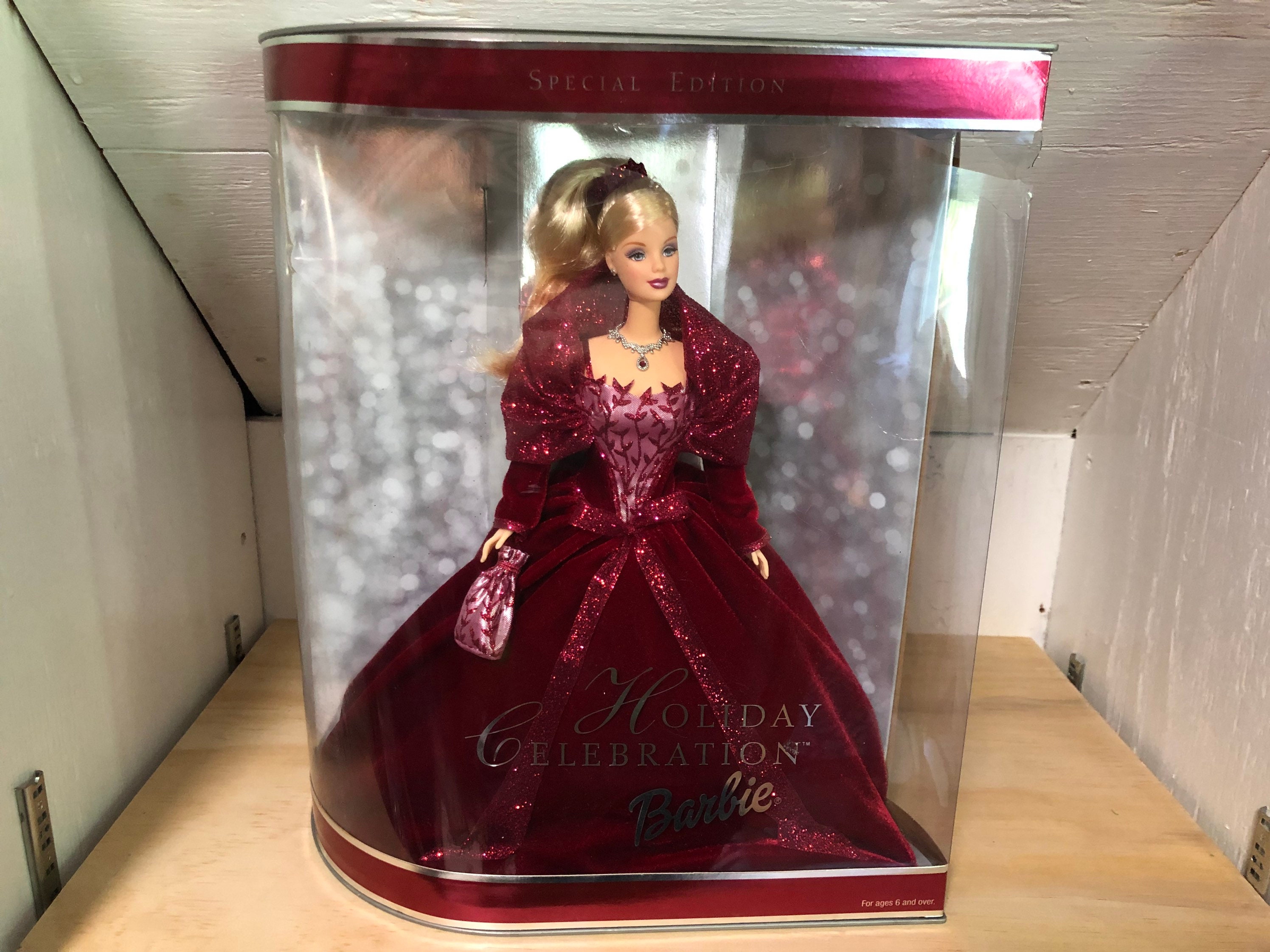 2002 holiday celebration barbie mattel