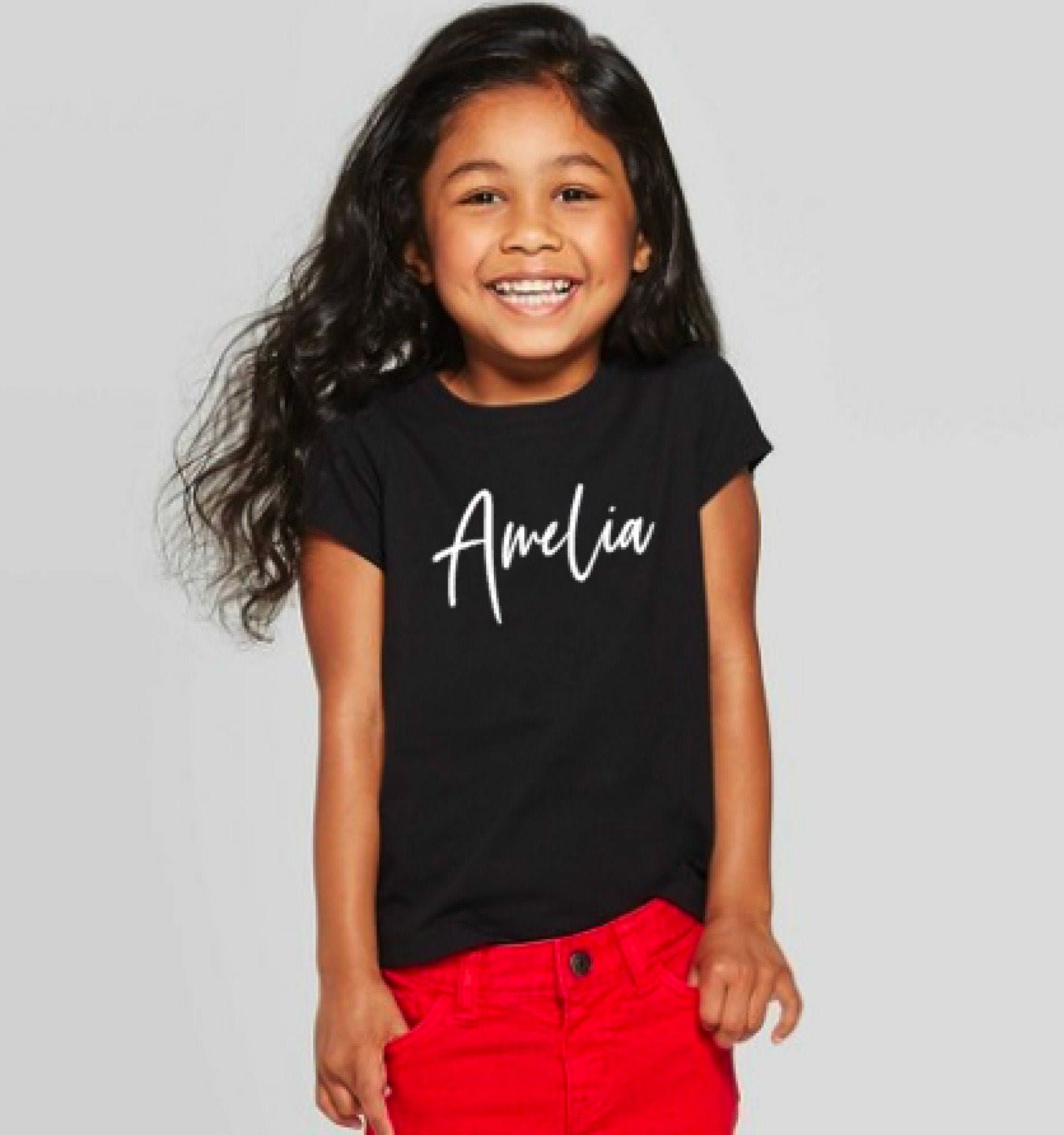 Personalised Name Tshirt Children's Tshirt Custom Kids Etsy