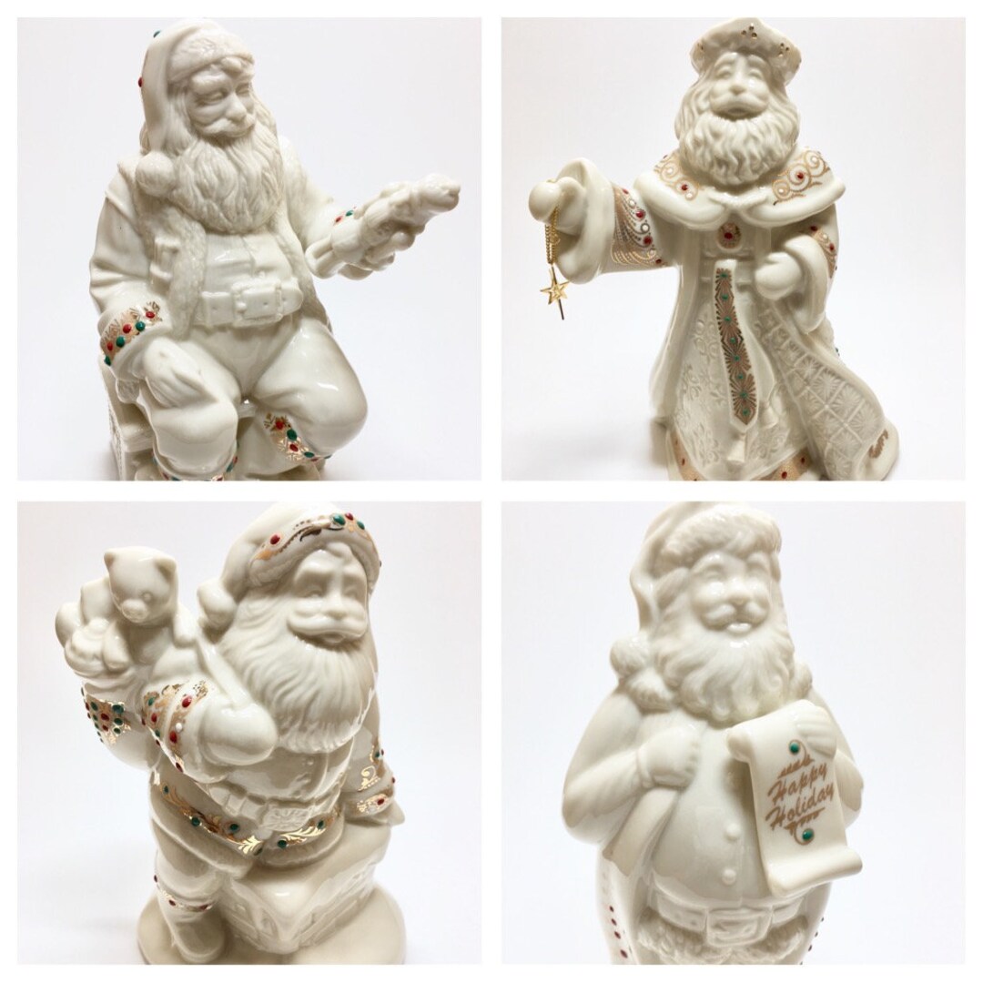 Vintage Lenox Santa Figurine Set. This Vintage Figurine Set Etsy