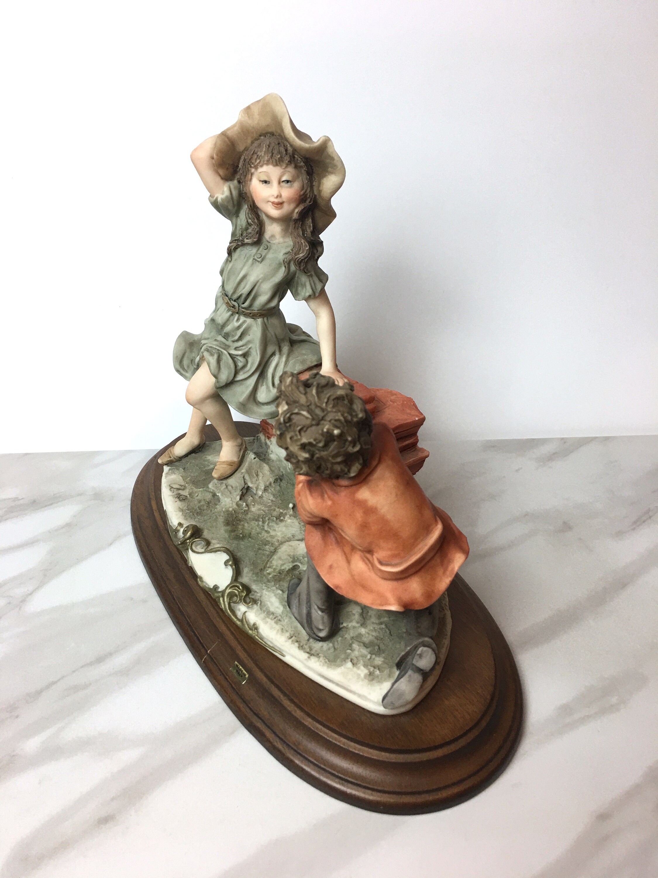 Vintage Capodimonte Figurine. This vintage figurine depicts a Etsy