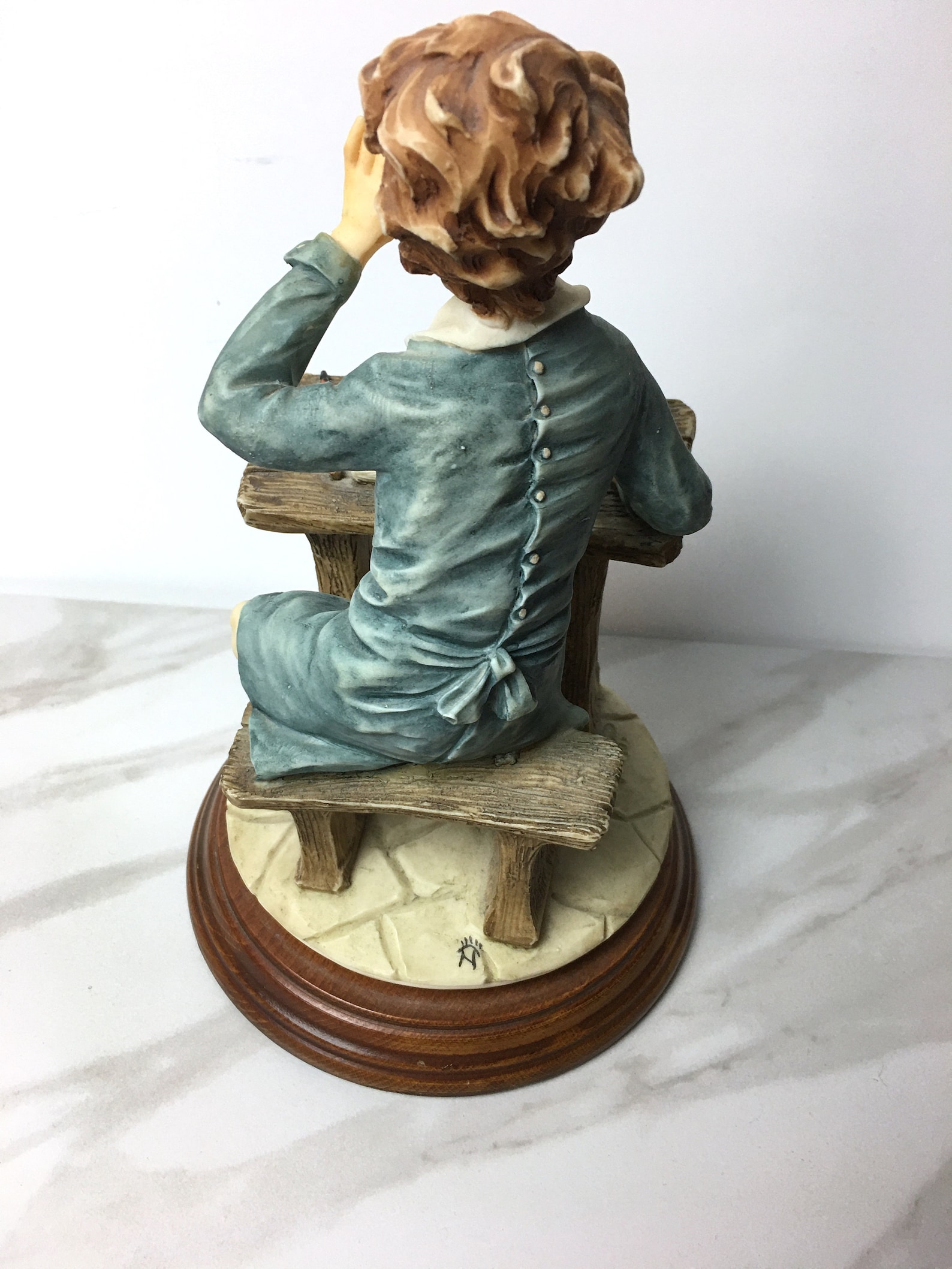 Rare Vintage M P Capodimonte School Boy Young Boy Figurine Etsy
