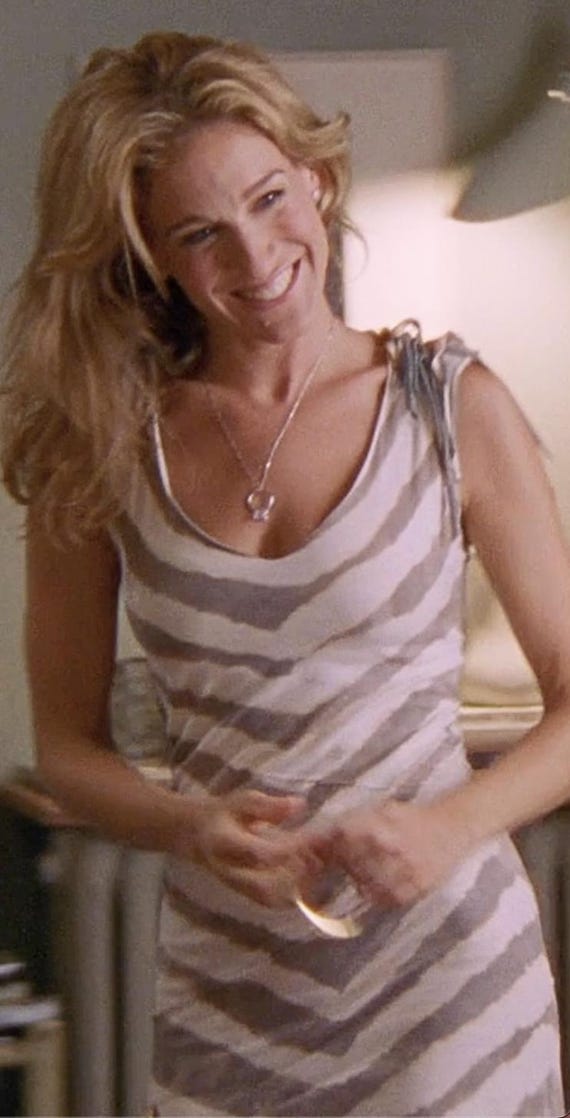 2001 Gray Zebra Dress Worn by Sarah Jessica Parker on Sex and the City  Season 4, EP 14 - Etsy