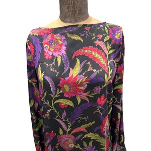 Vintage Lauren Ralph Lauren Sheer Floral Blouse L