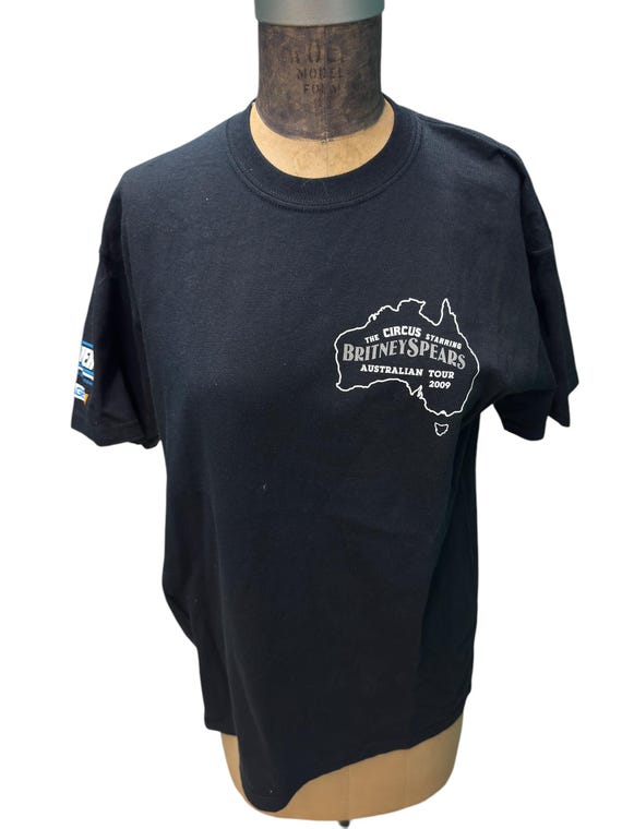 Britney Spears Australian 2009 Circus Tour Backstage Staff T-shirt