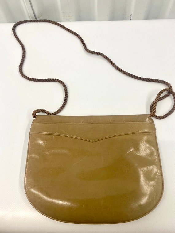 Vintage 1970 s Charles Jourdan Crossbody Small Tan