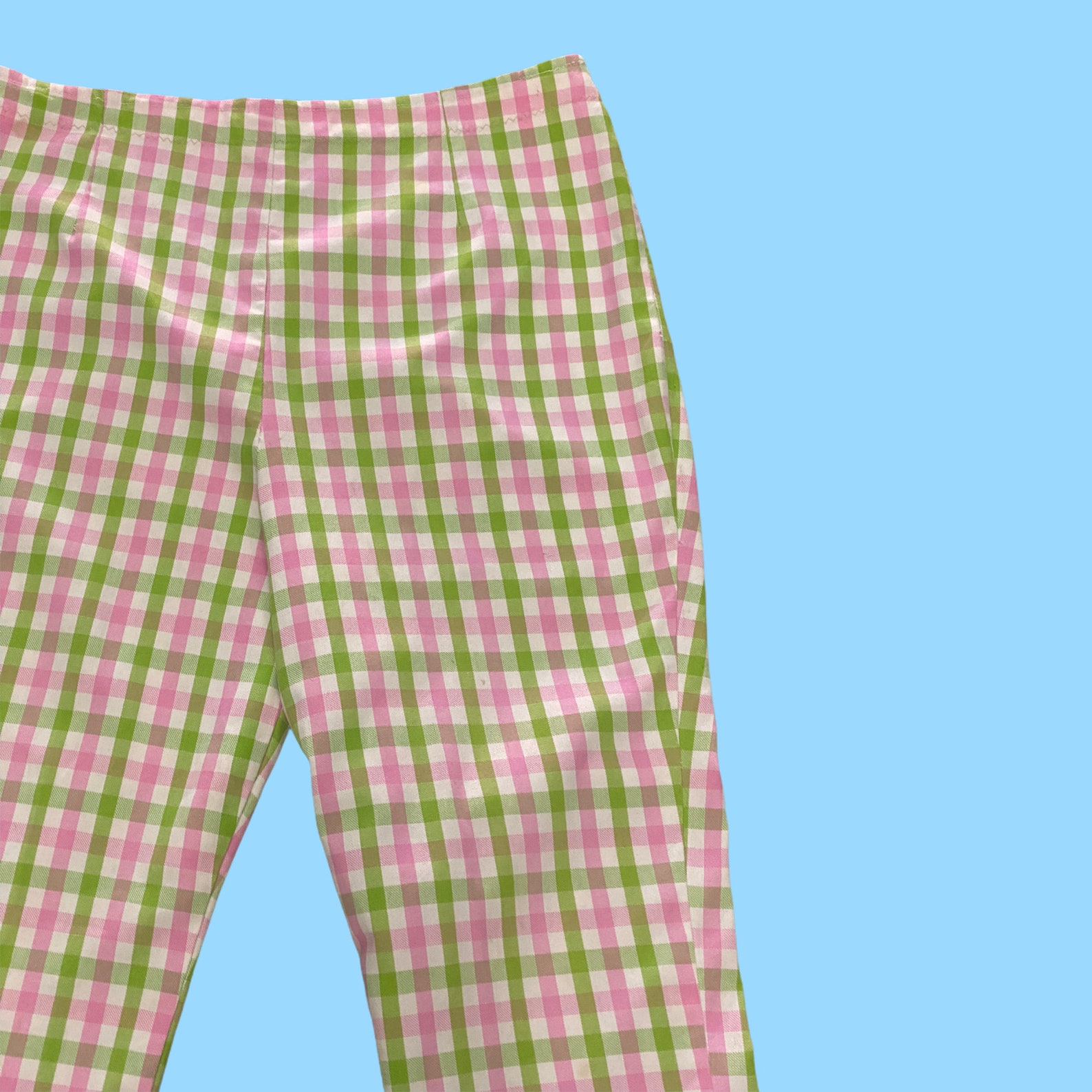 lime green plaid pants